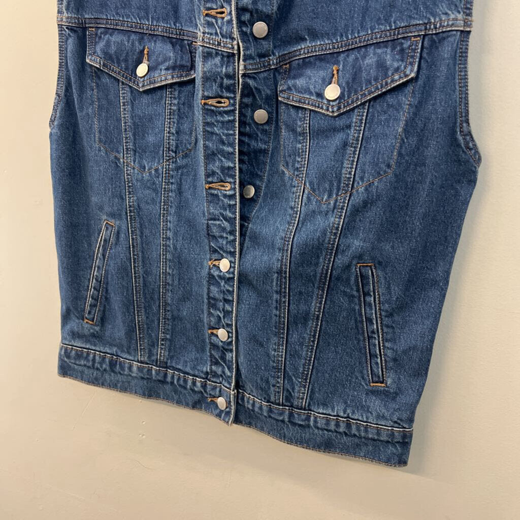 Universal Thread Dark Wash Oversized Denim Vest Top Small