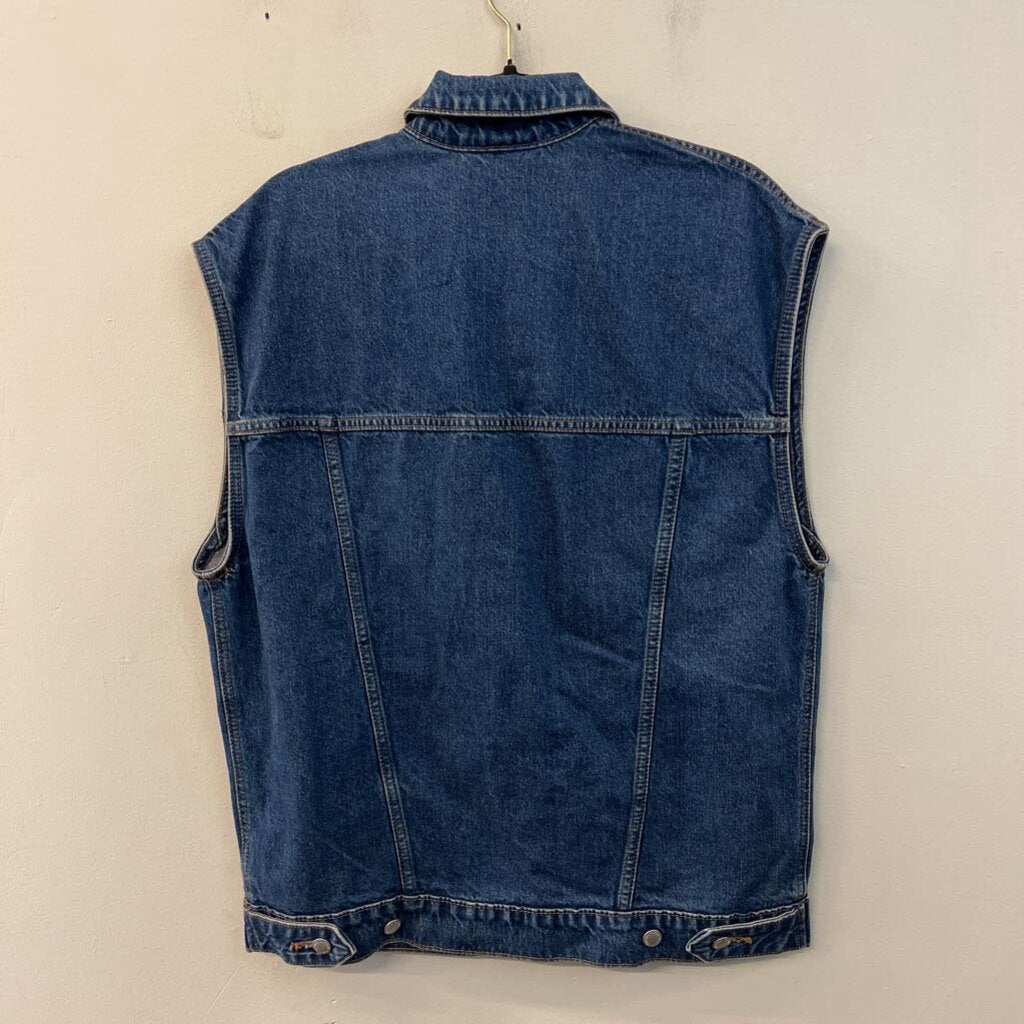 Universal Thread Dark Wash Oversized Denim Vest Top Small