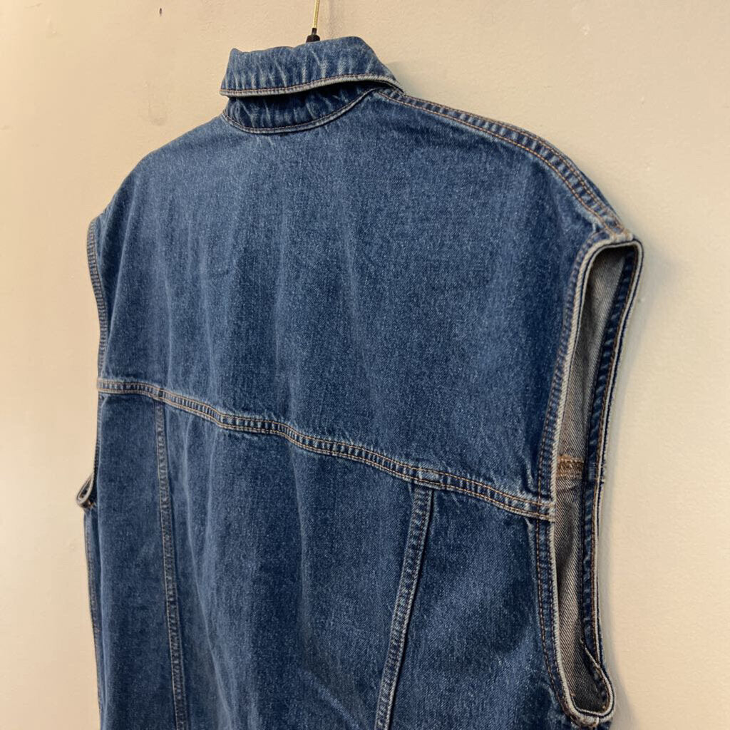 Universal Thread Dark Wash Oversized Denim Vest Top Small
