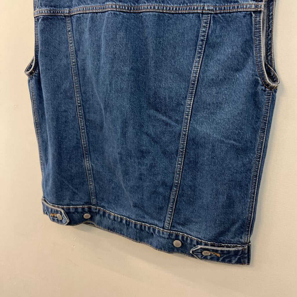 Universal Thread Dark Wash Oversized Denim Vest Top Small