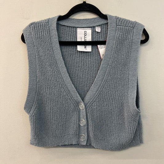 Collusion Blue Knit Cropped Sweater Vest 14