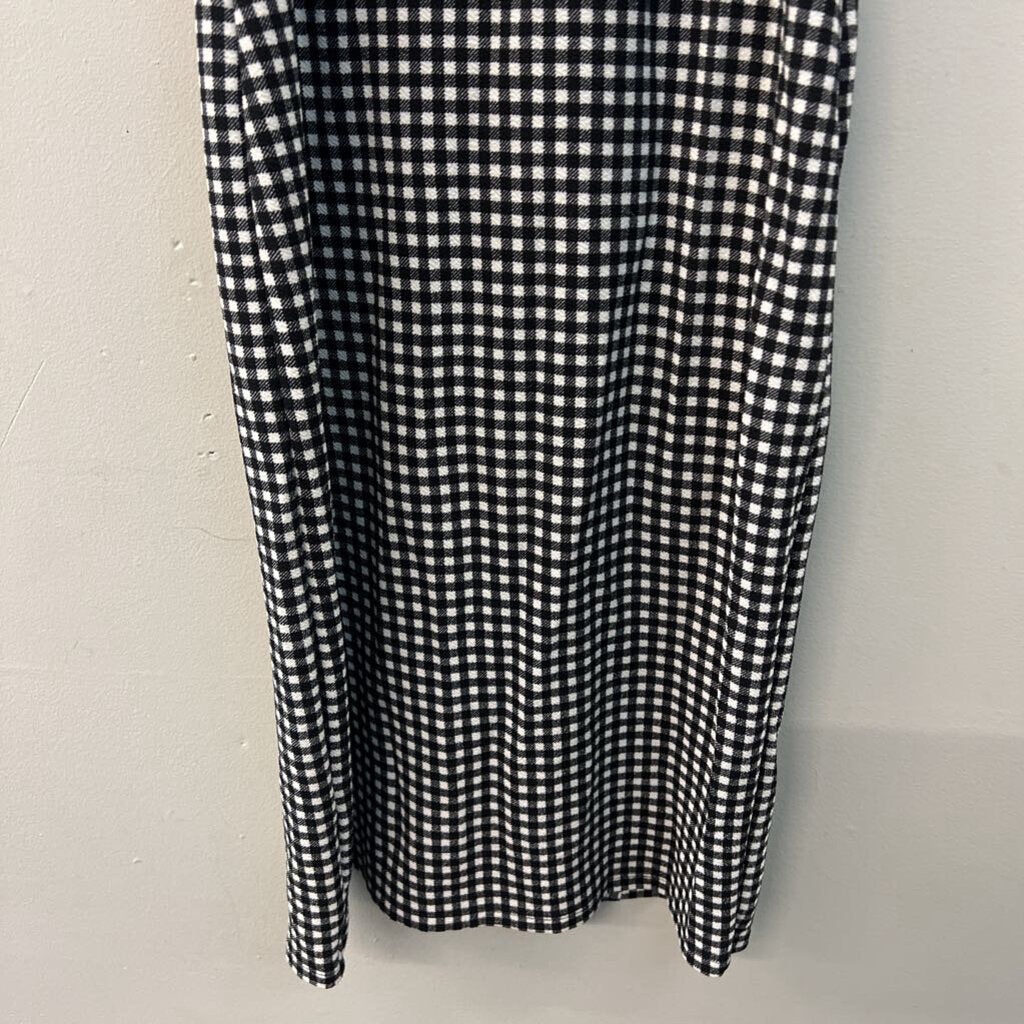 Divided Black/ White Gingham Midi Dress Medium