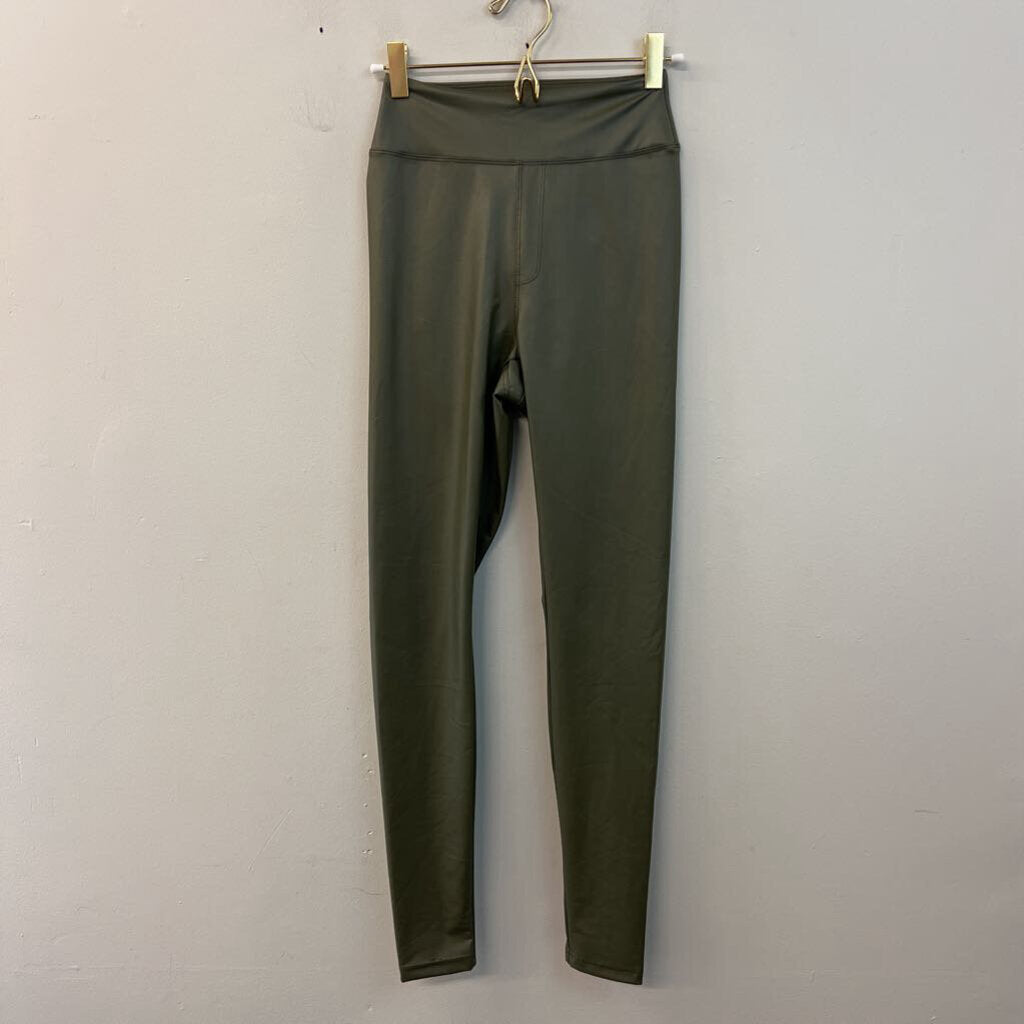 Offline by Aerie Green Faux Leather Leggings Small