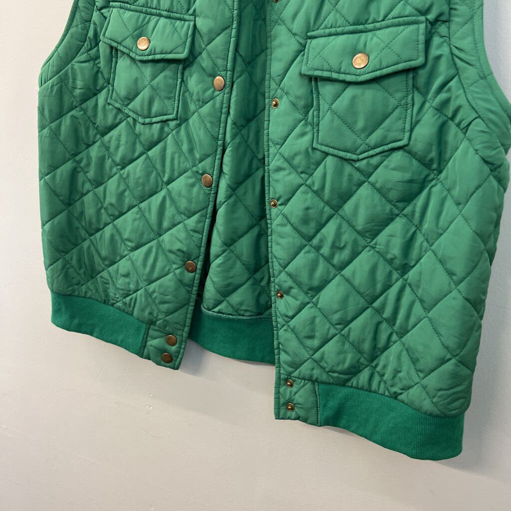 Oddi Green Quilted Puffer Vest 1XL
