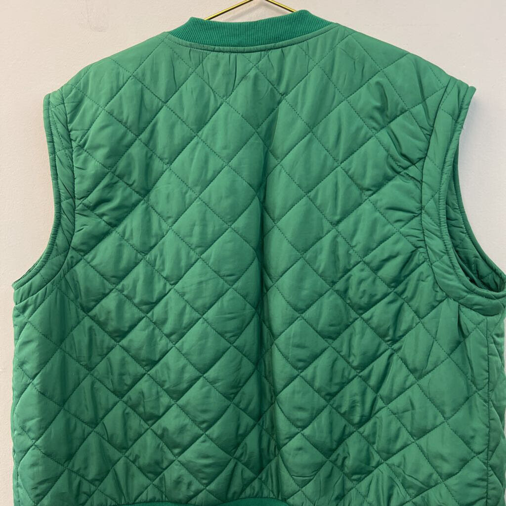 Oddi Green Quilted Puffer Vest 1XL