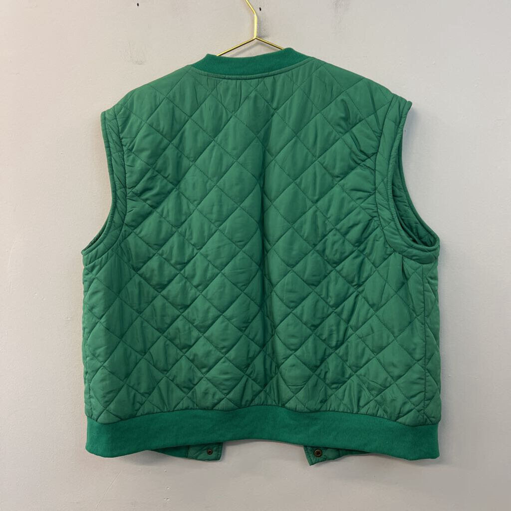Oddi Green Quilted Puffer Vest 1XL