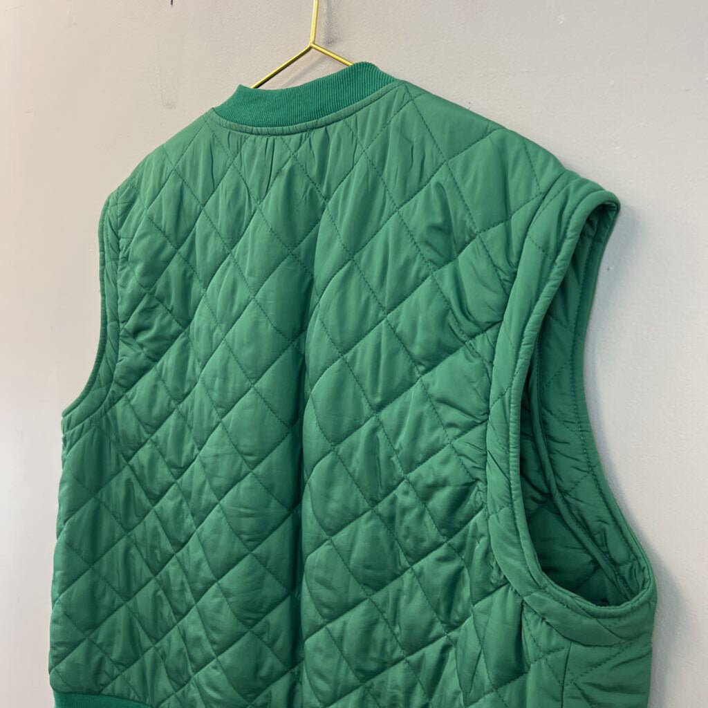Oddi Green Quilted Puffer Vest 1XL