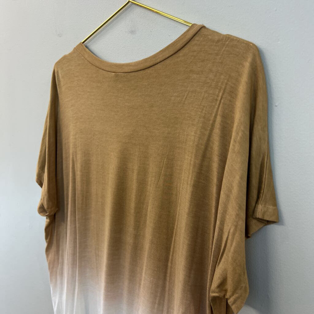 Sew In Love Brown Ombre Short Sleeve Top 1XL