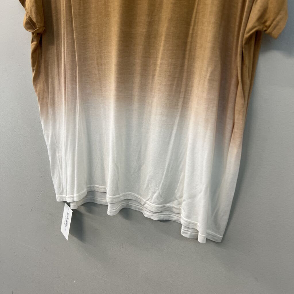 Sew In Love Brown Ombre Short Sleeve Top 1XL