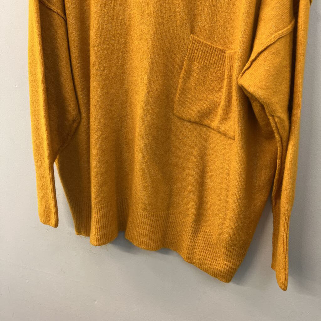 Zenana Yellow Knit Long Sleeve Sweater Top Large
