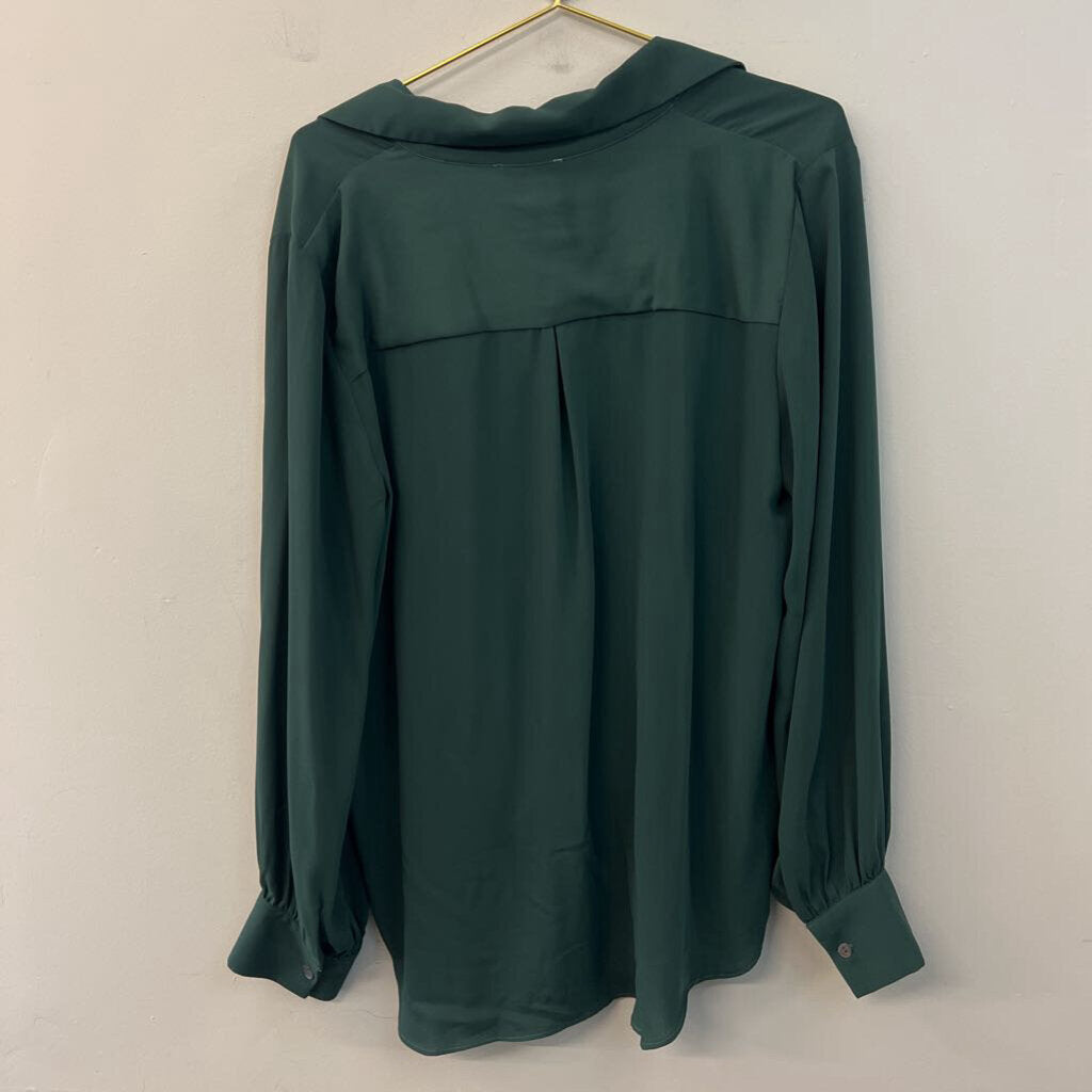 Oddi Green Silky Long Sleeve Top 1XL