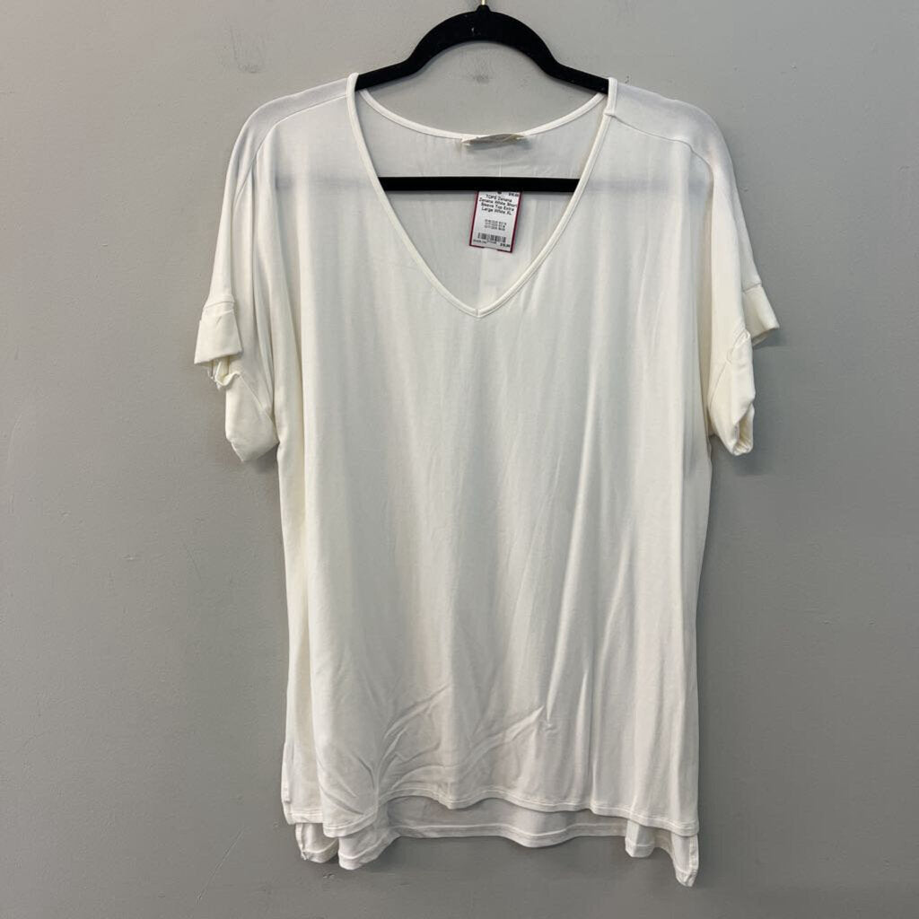 Zenana White Short Sleeve Top Extra Large