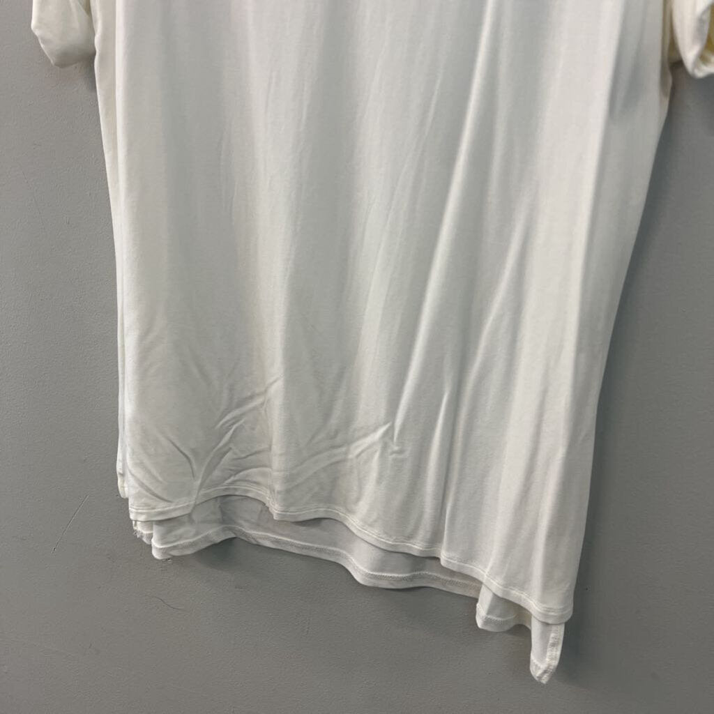 Zenana White Short Sleeve Top Extra Large