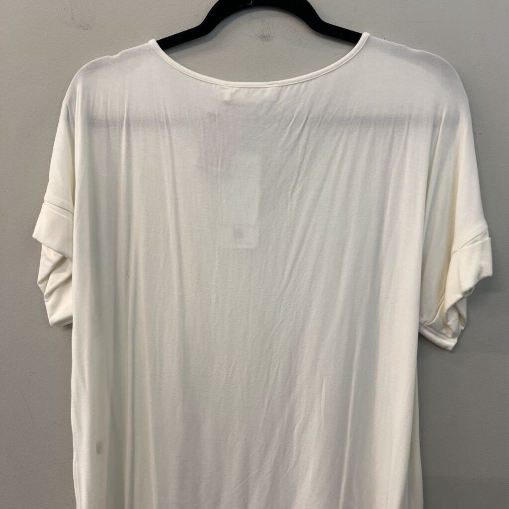 Zenana White Short Sleeve Top Extra Large