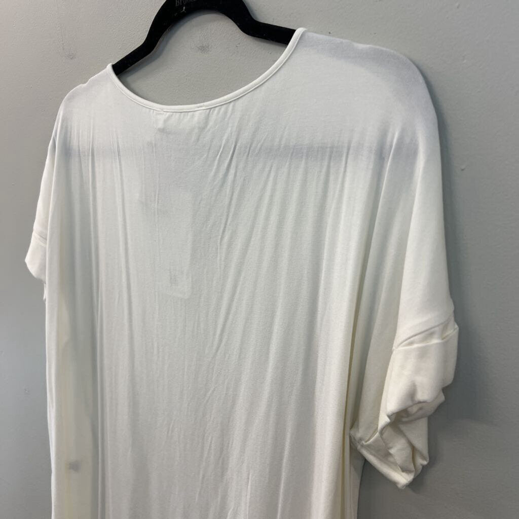 Zenana White Short Sleeve Top Extra Large