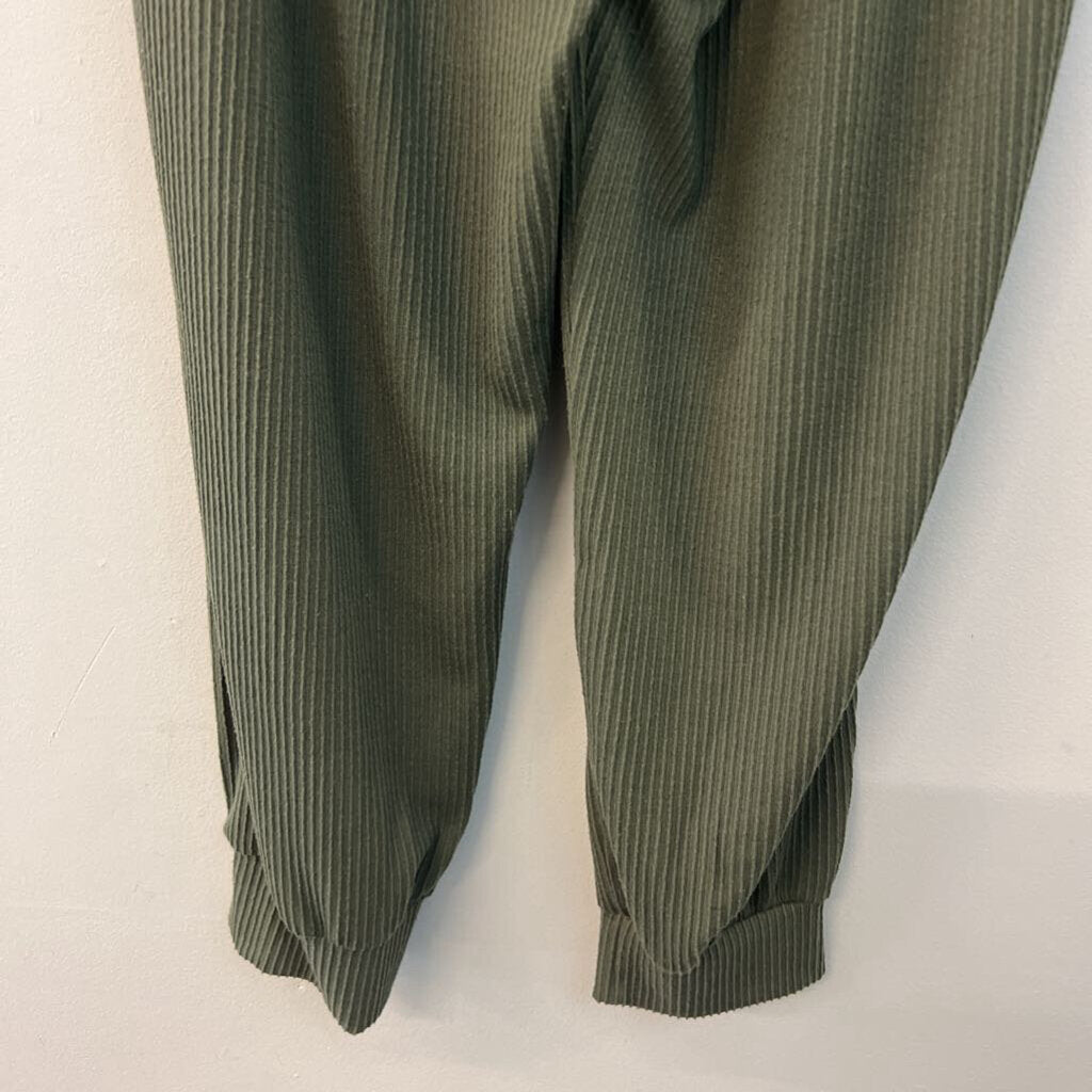 White Birch Green Textured Pull On Jogger Pants 2X