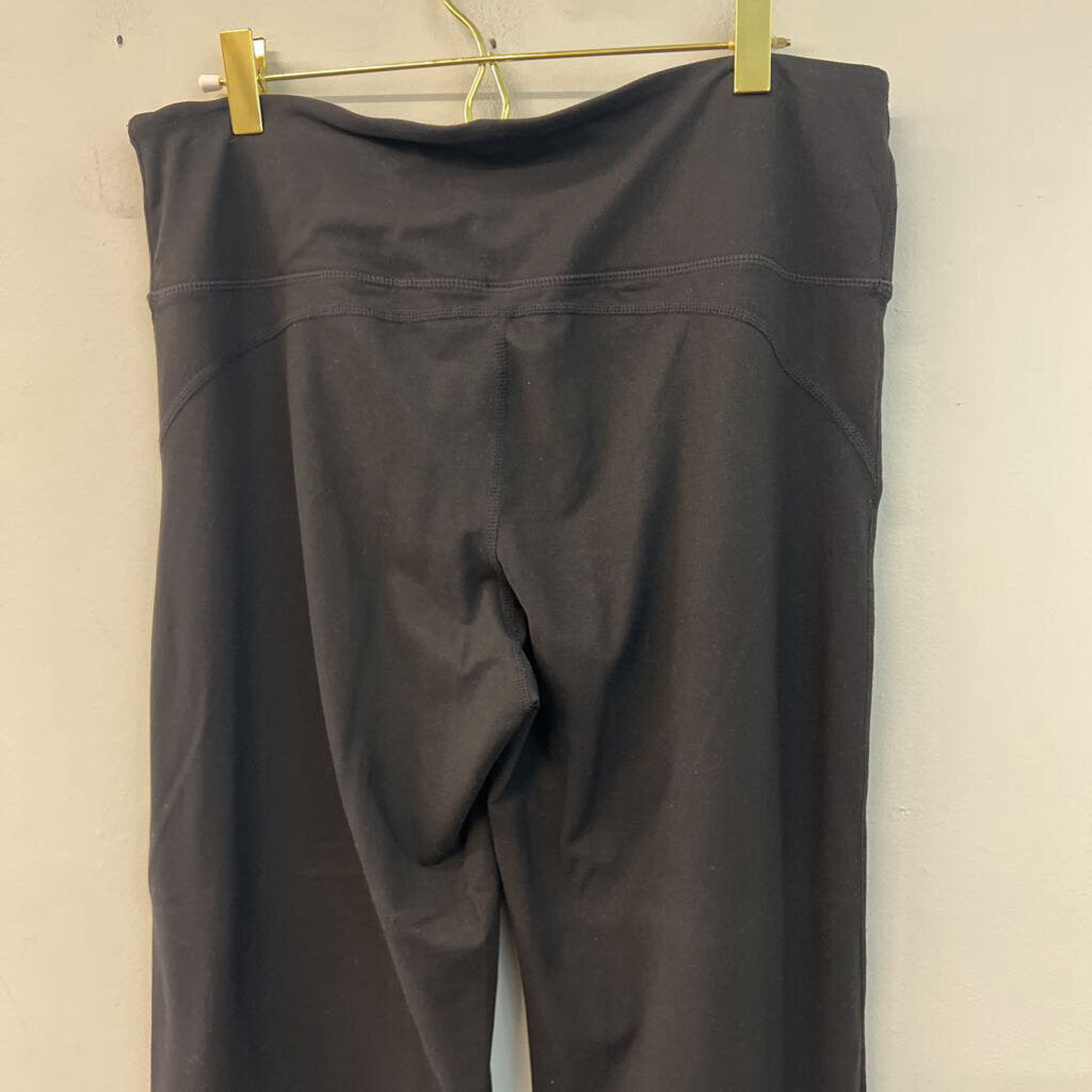 Soft Black Flare Leg Leggings 2X