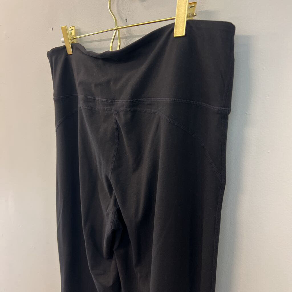 Soft Black Flare Leg Leggings 2X