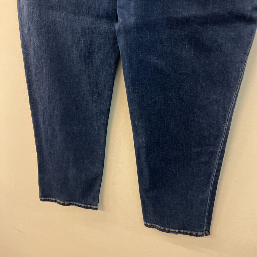 Chicos Dark Wash Pearl Embellished Boyfriend Jeans 2.5R
