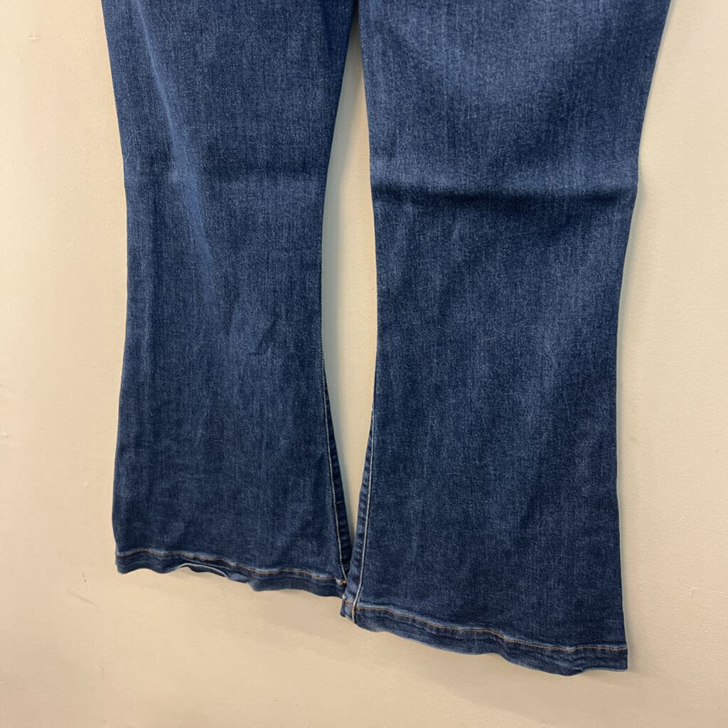 Risen Dark Wash Flare Leg Jeans 1XL