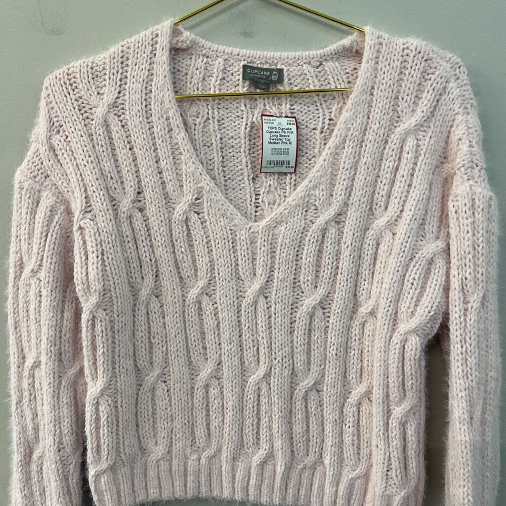 Cupcake Pik Knit Long Sleeve Sweater Top Medium