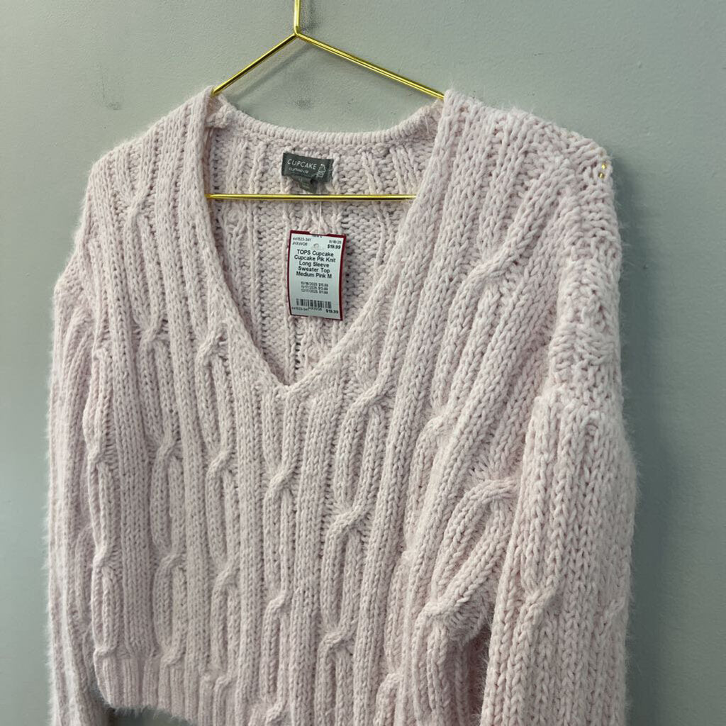 Cupcake Pik Knit Long Sleeve Sweater Top Medium