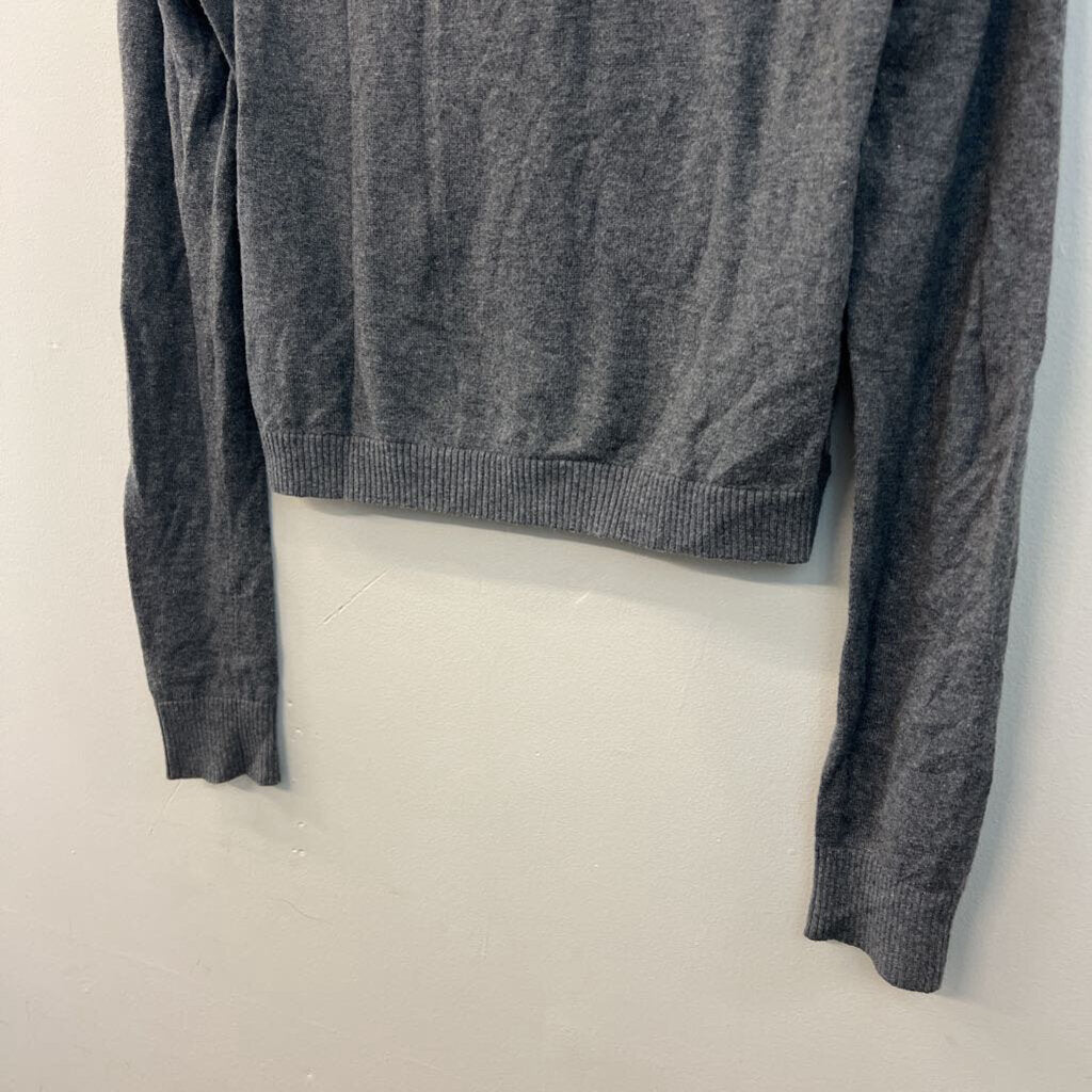 Abercrombie and Fitch Grey Lace Front Cardigan Sweater Medium