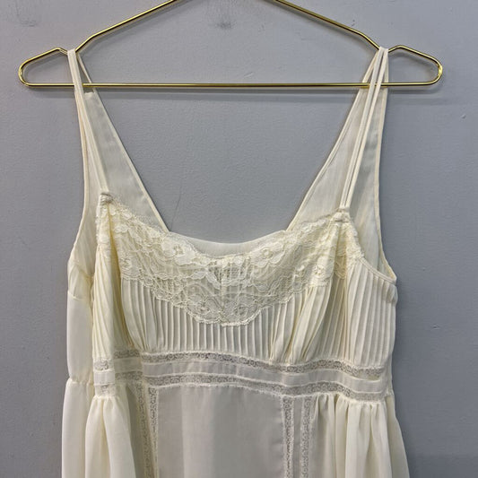 Ivy and Annabelle Cream Lace Detail Slip Dress Medium