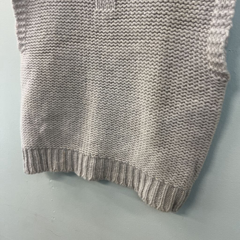 Vintage Laura Scott Grey 100% Wool Knit Vest Top Large