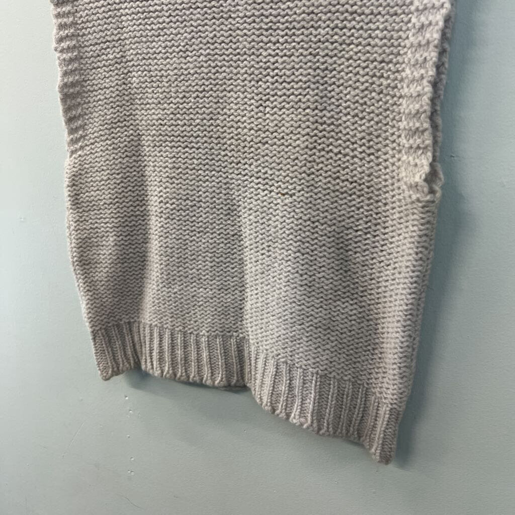 Vintage Laura Scott Grey 100% Wool Knit Vest Top Large