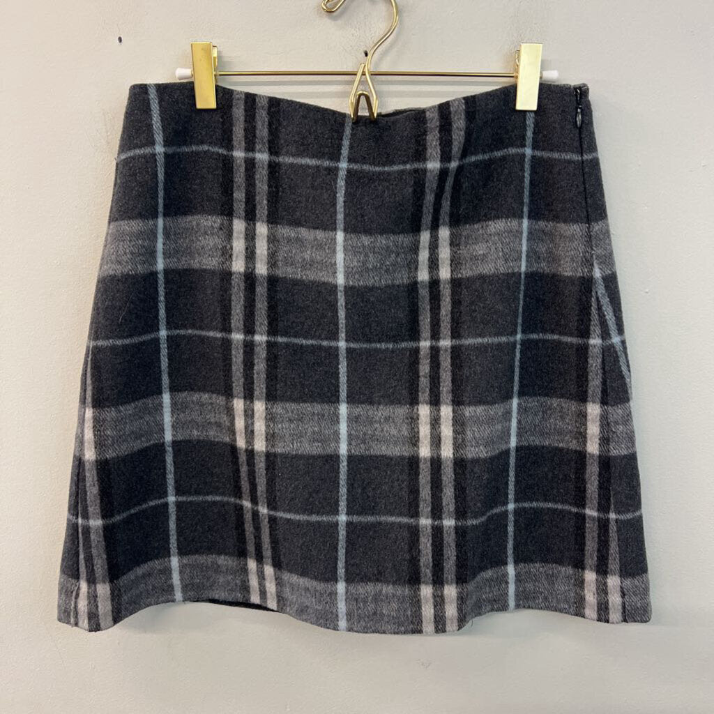 Loft Grey Plaid Skirt 6