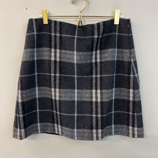 Loft Grey Plaid Skirt 6