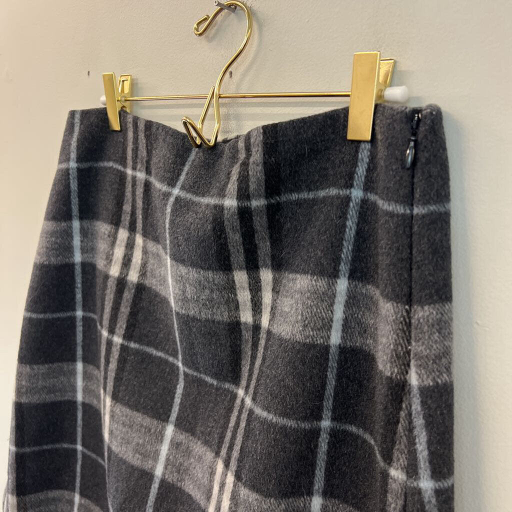 Loft Grey Plaid Skirt 6