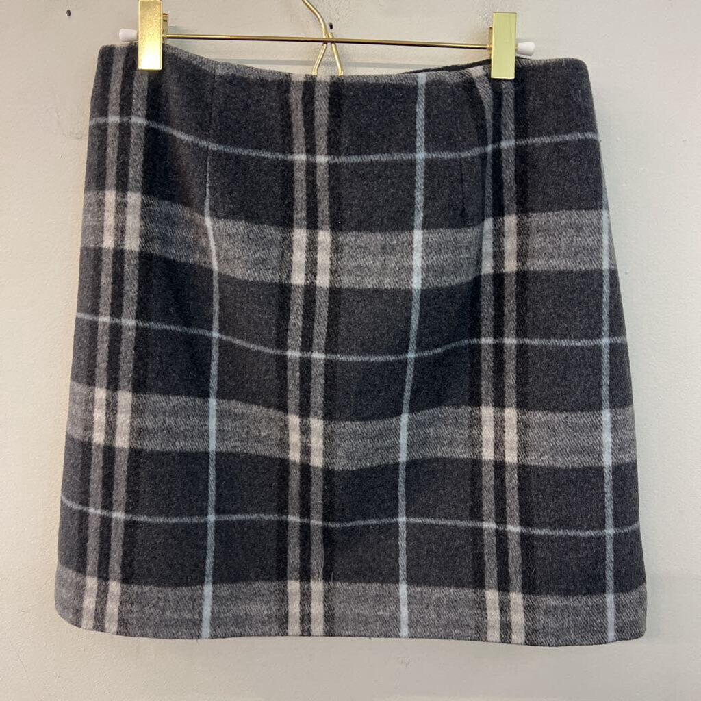 Loft Grey Plaid Skirt 6