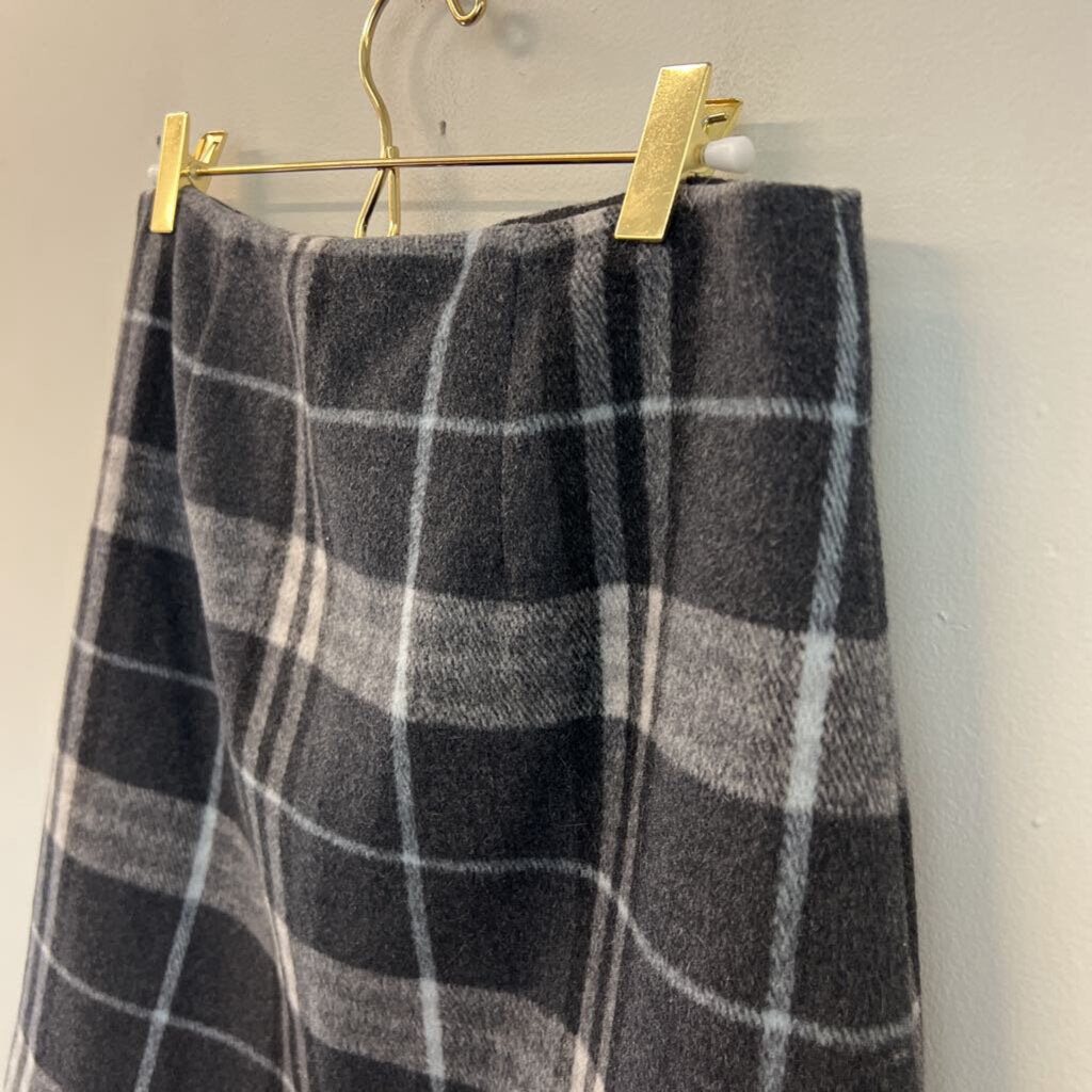 Loft Grey Plaid Skirt 6