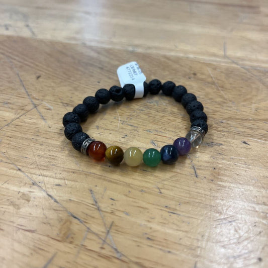 Black/ Multi Beaded Stretchy Bracelet
