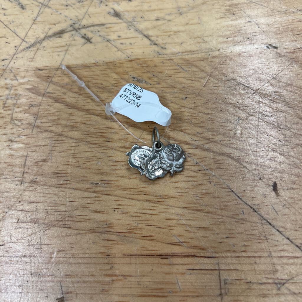 Silver Layered Flower Charm