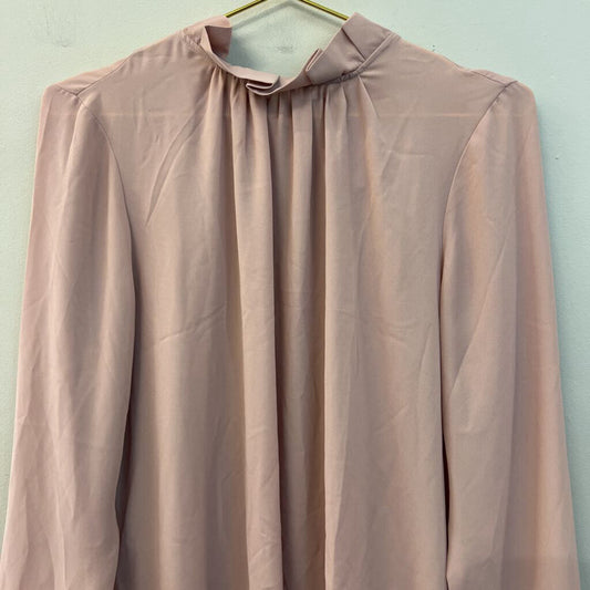Violet and Claire Pink Mock Neck Long Sleeve Top Large
