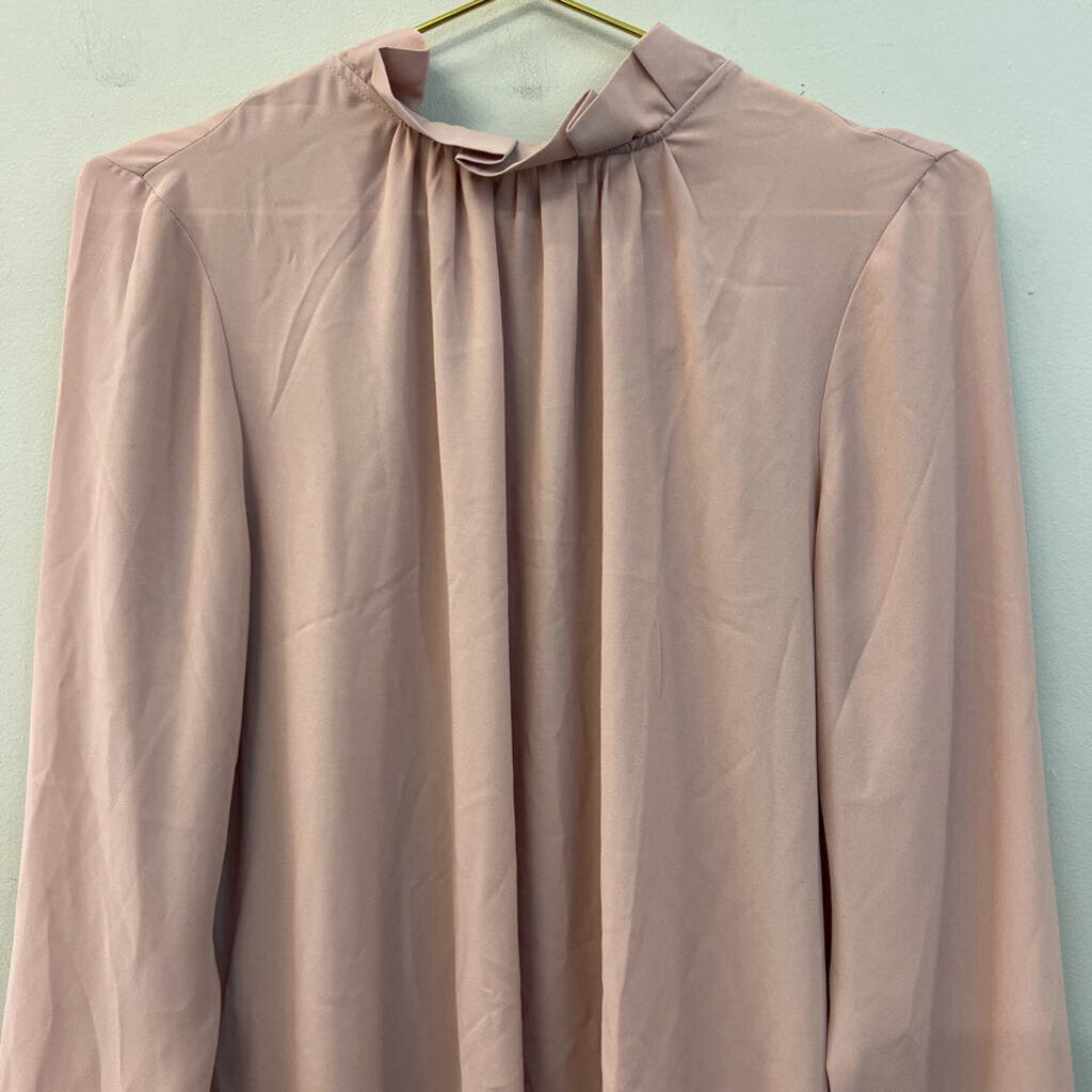 Violet and Claire Pink Mock Neck Long Sleeve Top Large