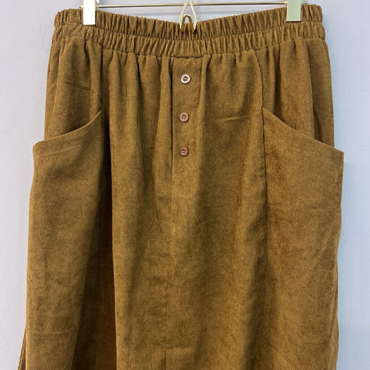 Brown Corduroy Maxi Skirt Large
