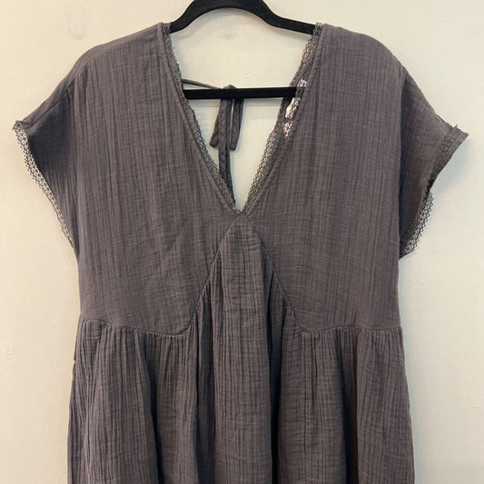 American Eagle Grey Short Sleeve Baby Doll Dress Medium
