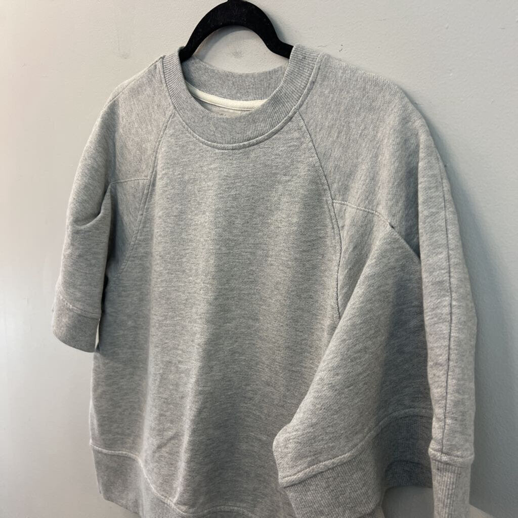 Calia Grey Short Sleeve Sweatshirt Top Large