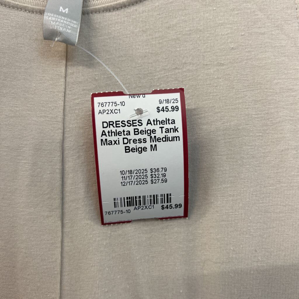 Athleta Beige Tank Maxi Dress Medium