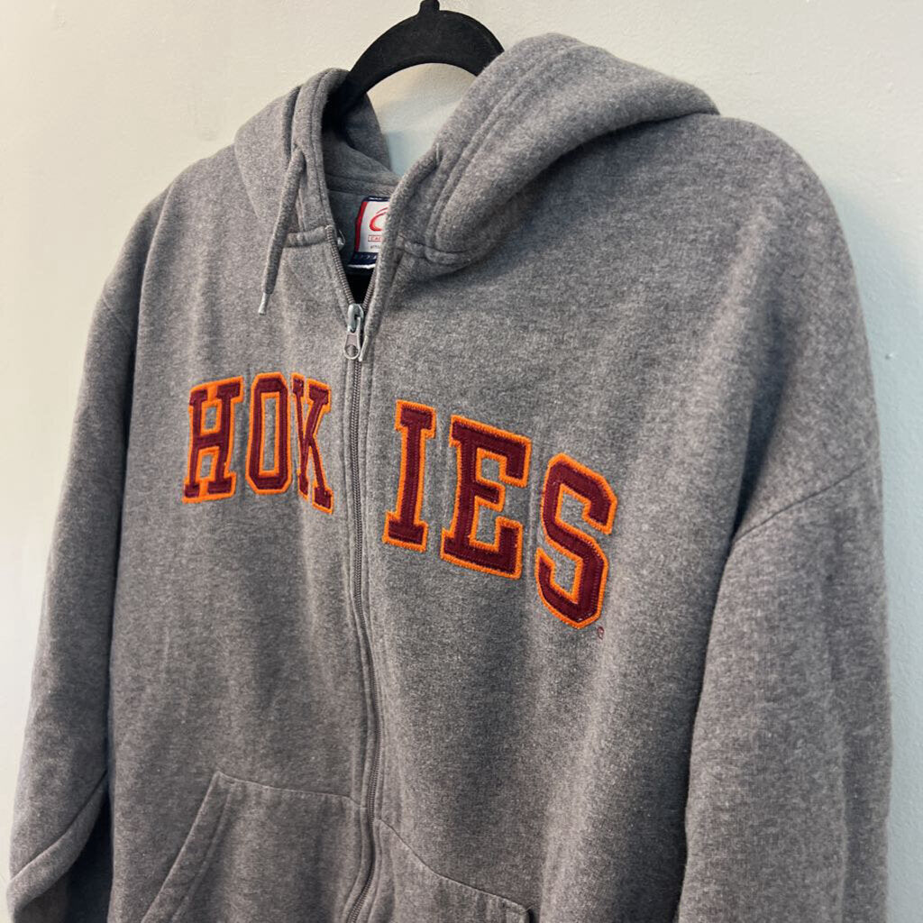 Cadre Grey Hokies Zip Up Hoodie Medium