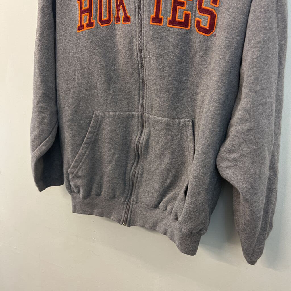 Cadre Grey Hokies Zip Up Hoodie Medium
