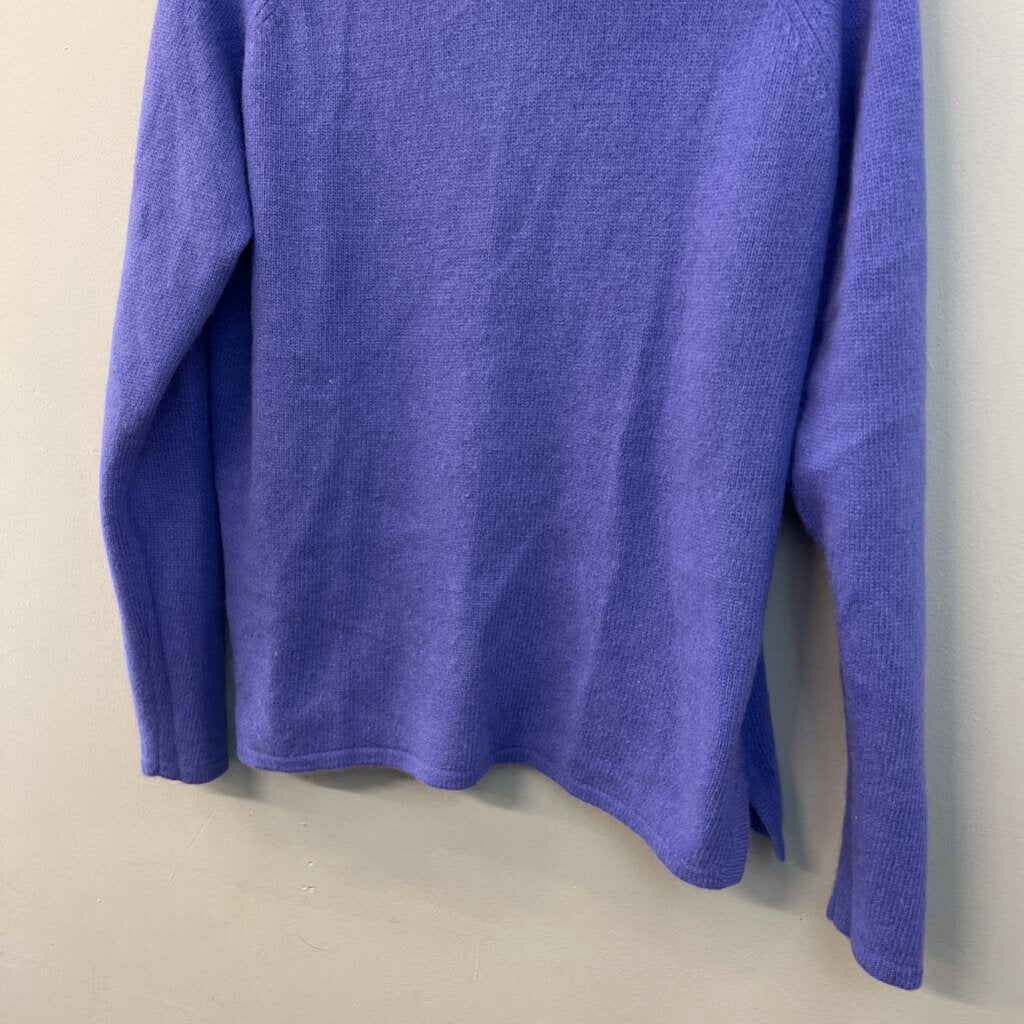 Jeanne Pierre Blue Knit Turtleneck Sweater Medium