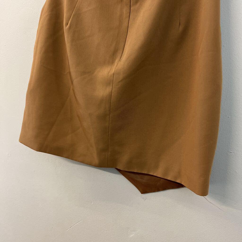 mittoshop Brown Faux Wrap Mini Skirt Small