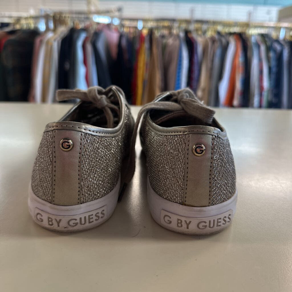 G by Guess Gold Quilted Shimmer Sneakers 8.5