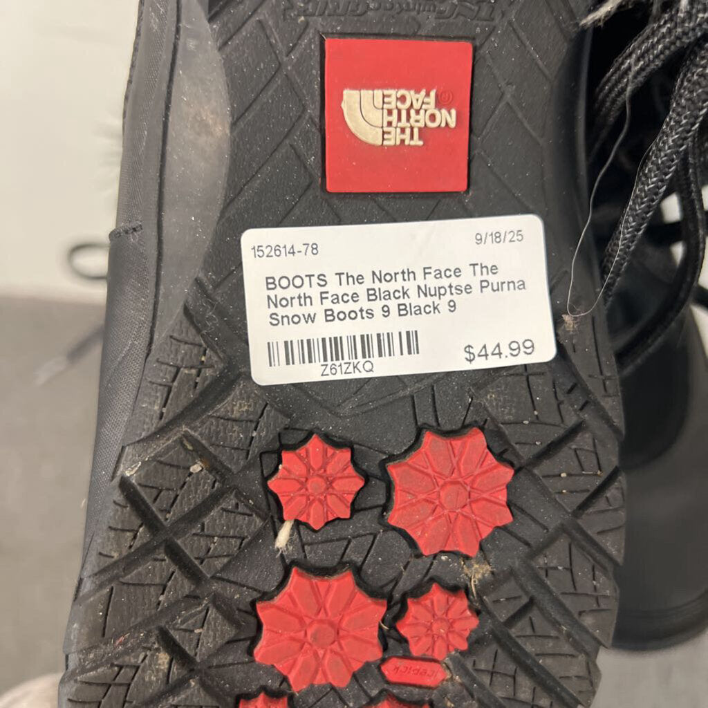 The North Face Black Nuptse Purna Snow Boots 9
