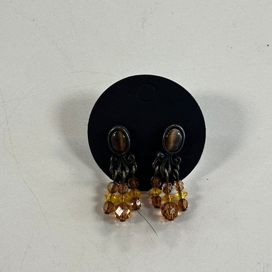 Bronze/ Brown Beaded Drop Earrings